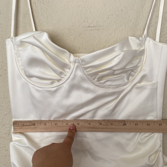House of CB S PLUS CUP Flora Ivory Satin Corset Dress Size NWOT Small DD - Picture 6 of 14